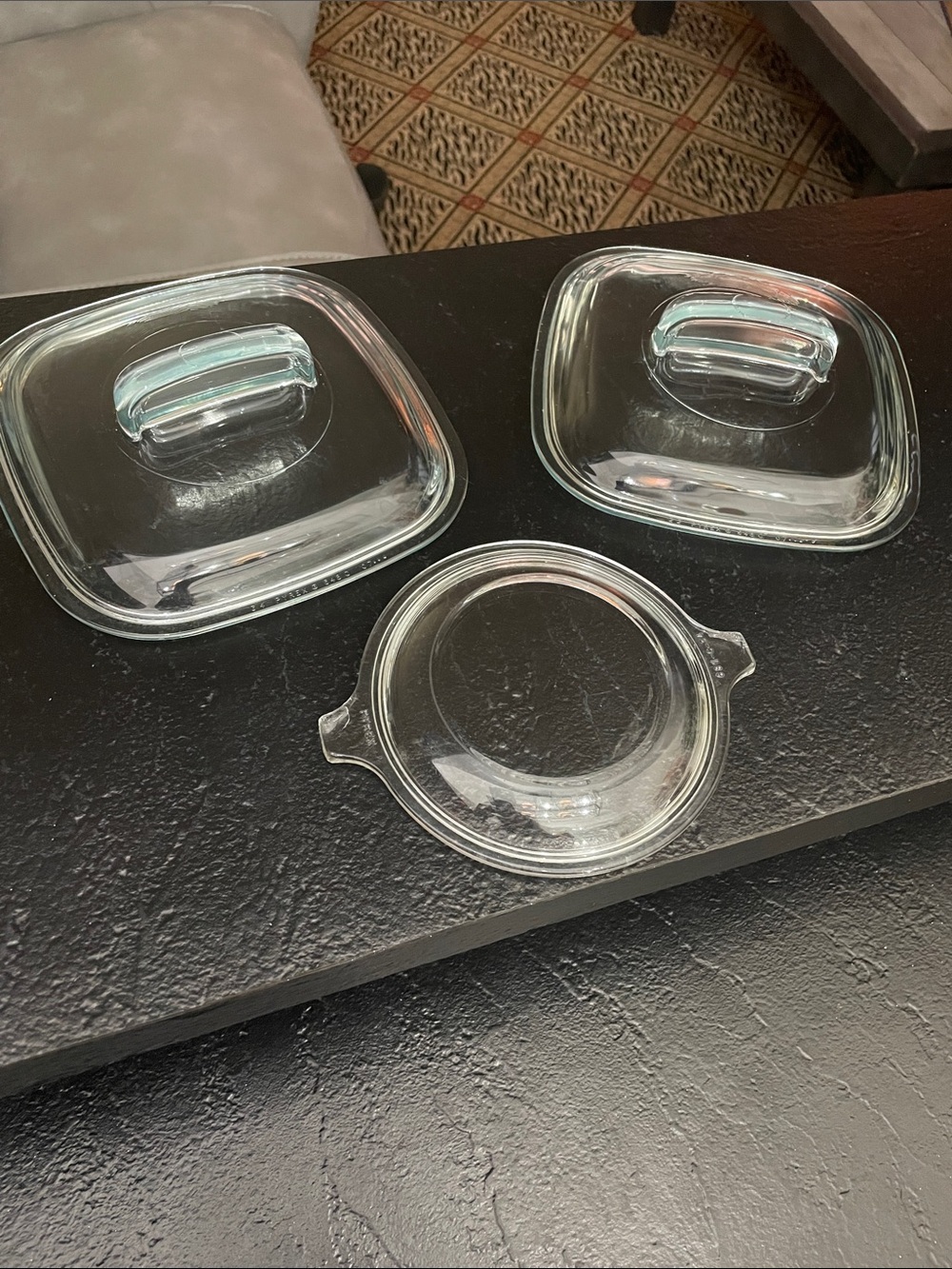 Pyrex Clear Glass Oven-Safe Storage Lids - Transparent Set of 3